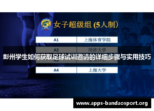 彭州学生如何获取足球试训邀请的详细步骤与实用技巧